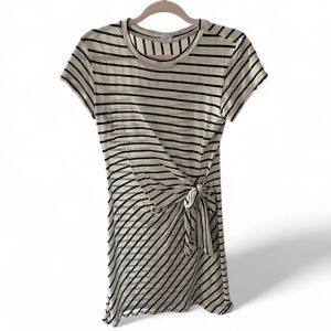 Black and White Striped Mini Dress